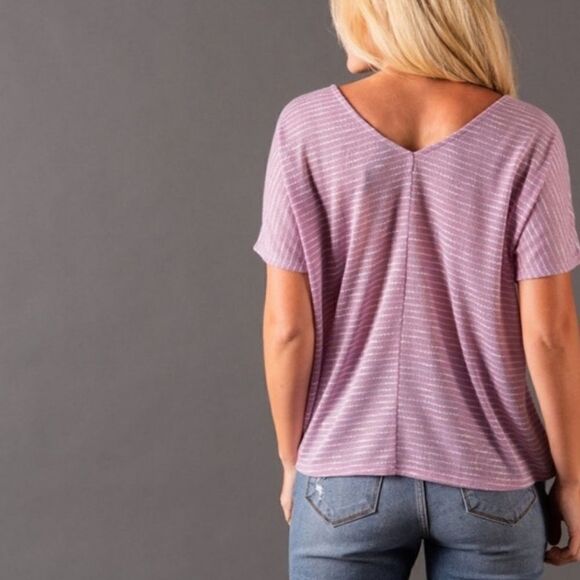NWT Canyon Top Wide Fit Lavender Stripe Agnes & Dora - Picture 5 of 7